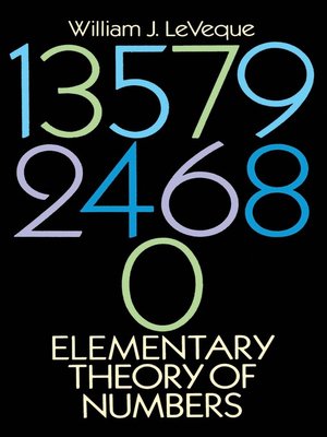 cover image of Elementary Theory of Numbers